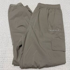 YoungLA men’s cargo joggers  tan color.  Size medium.  Excellent condition.